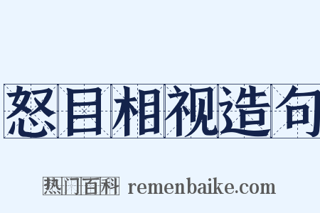 怒目相视造句是什么意思的图片